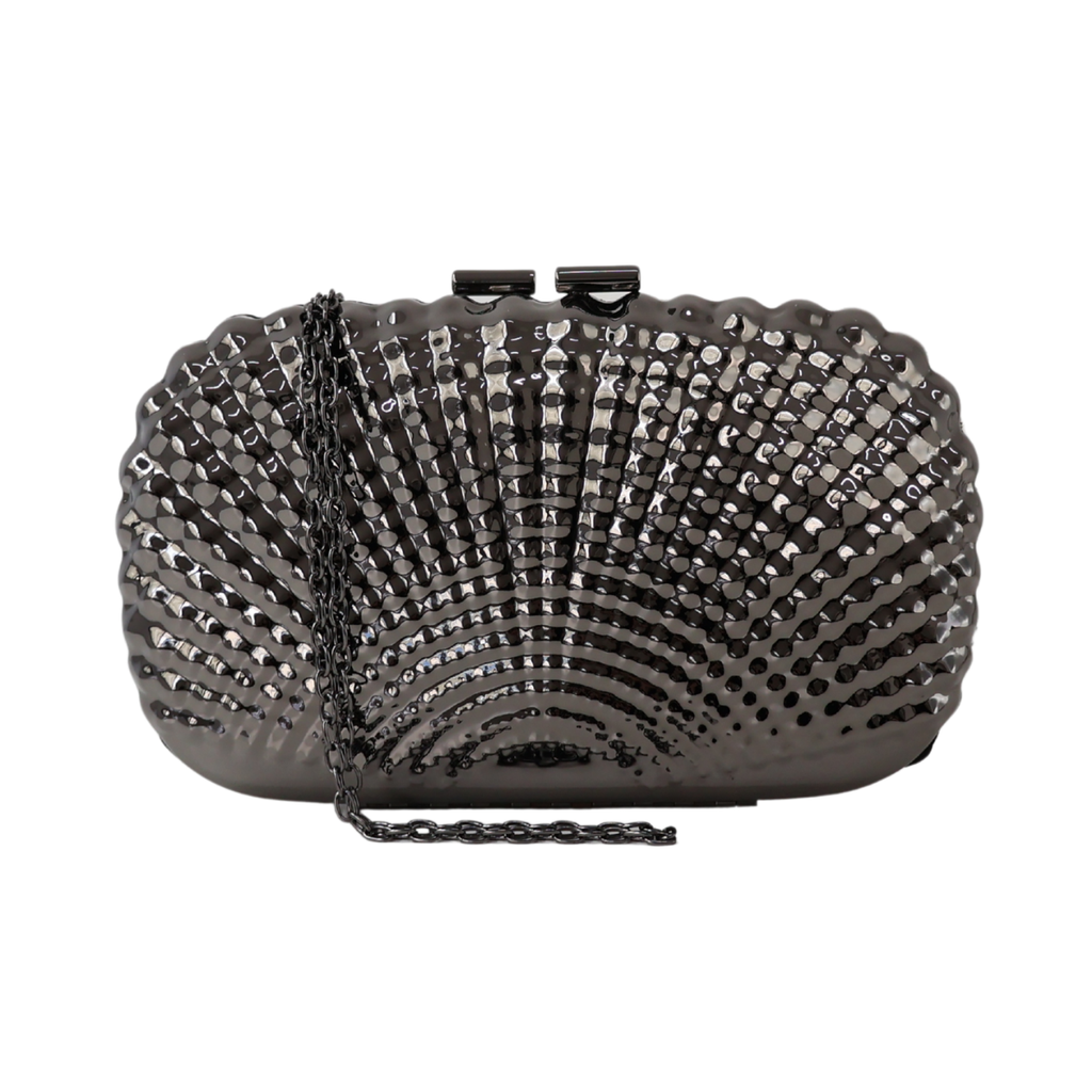 Bolsa de Festa Clutch Prateada Grafite