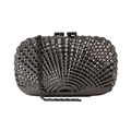 Bolsa de Festa Clutch Prateada Grafite
