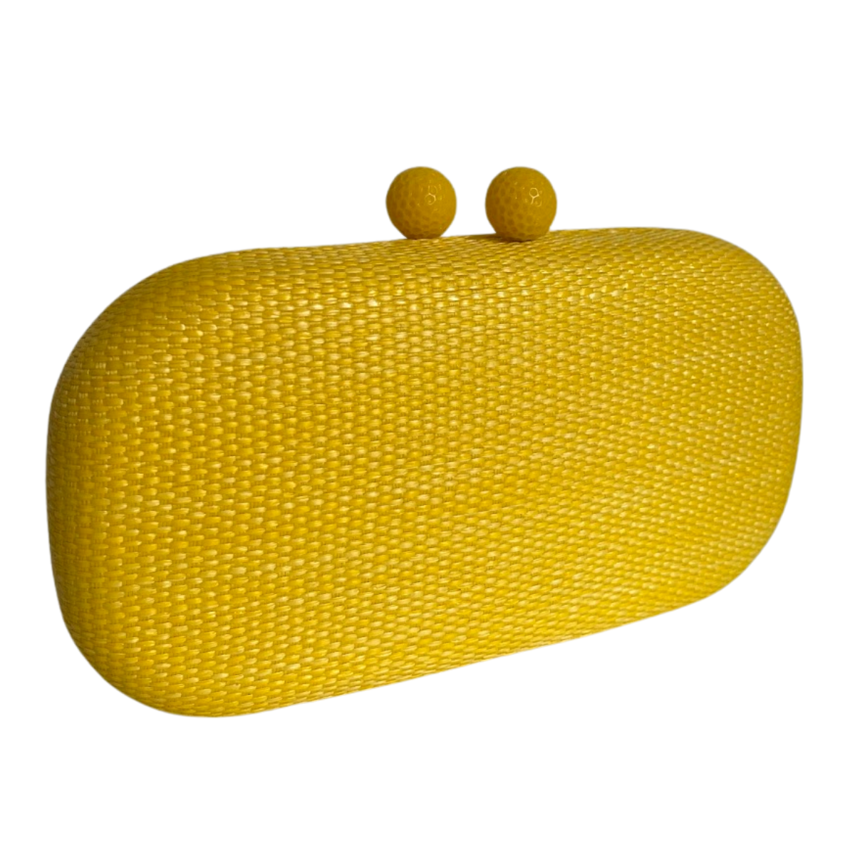 Bolsa de Festa Clutch Oval Palha Amarelo