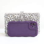Bolsa Festa Clutch Pedraria Strass Prata