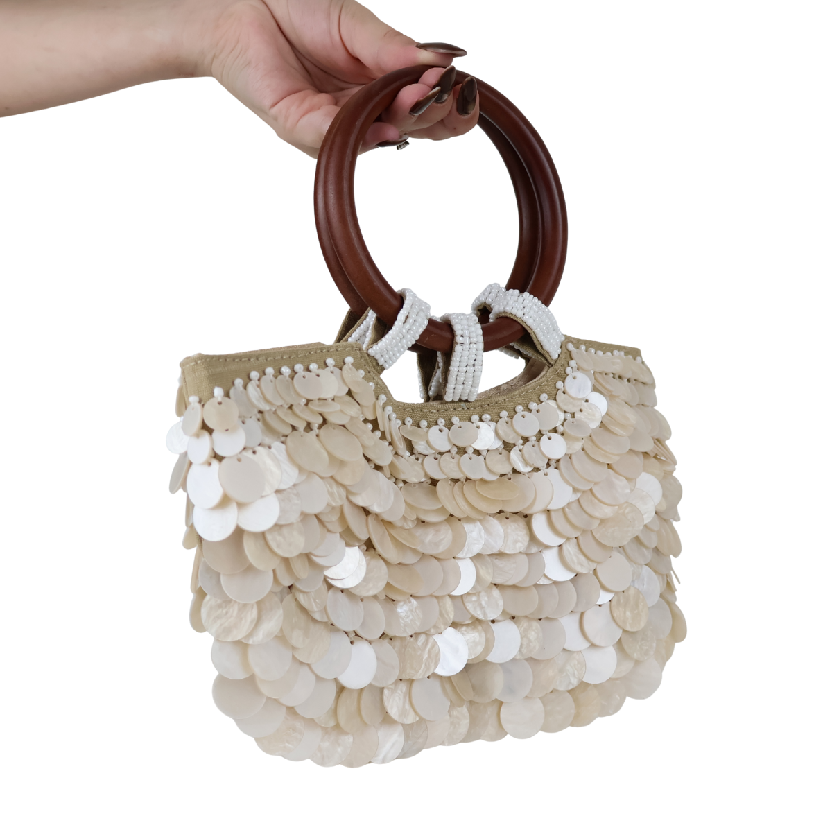 Bolsa de Mão Transversal em Madrepérola