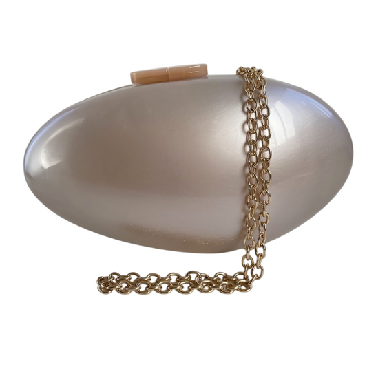 Bolsa de Festa Clutch Acrílico Concha Pérola - ReUse