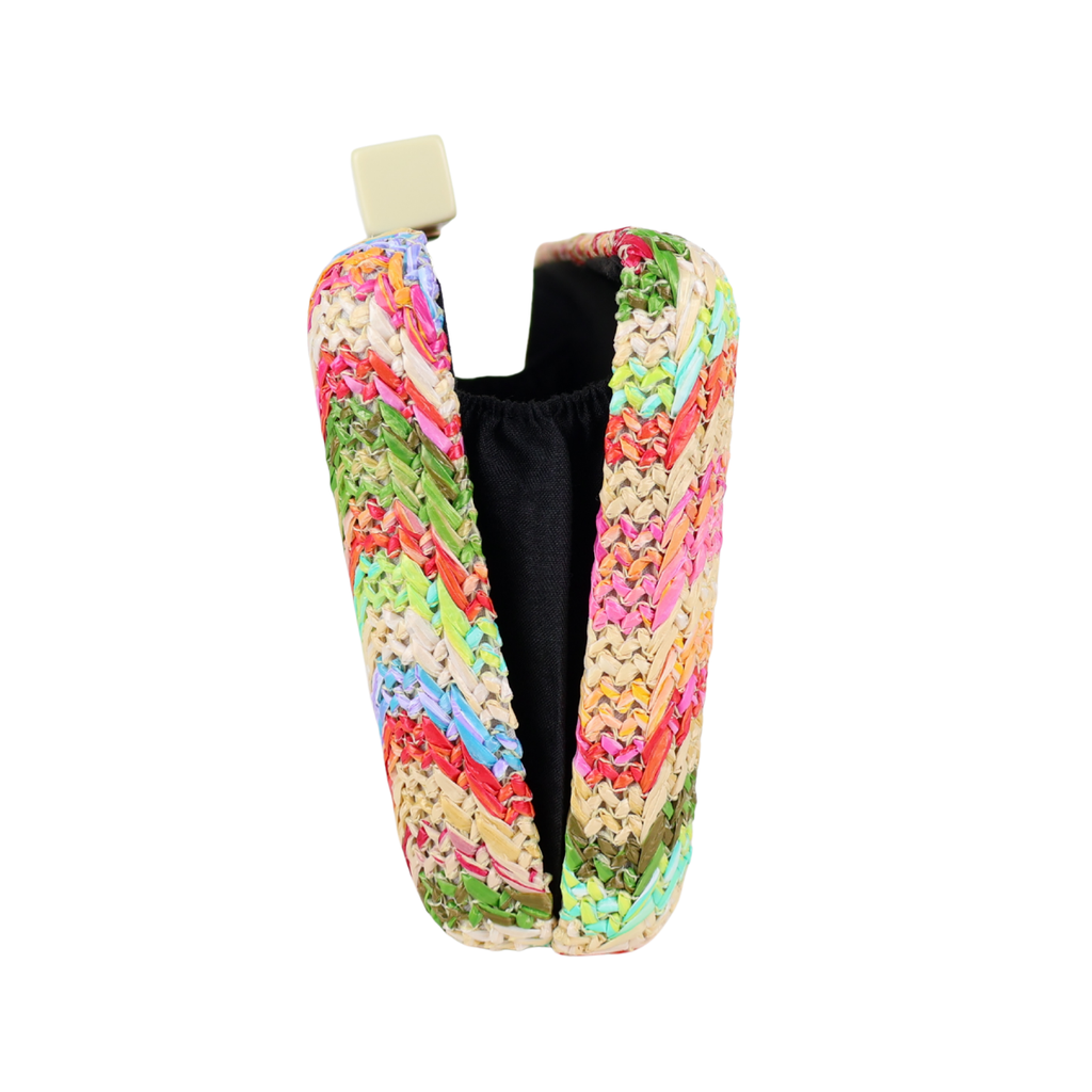 Bolsa de Festa Clutch Palha Colorida