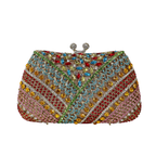 Bolsa Festa Clutch Pedraria Strass Colorida
