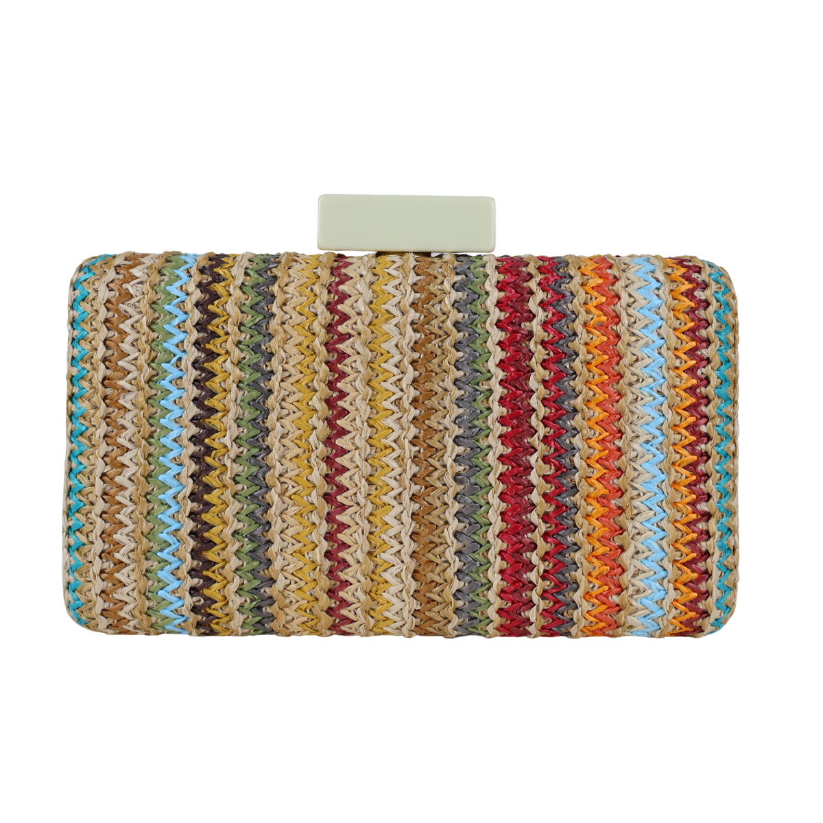 Bolsa de Festa Clutch Palha Colorida