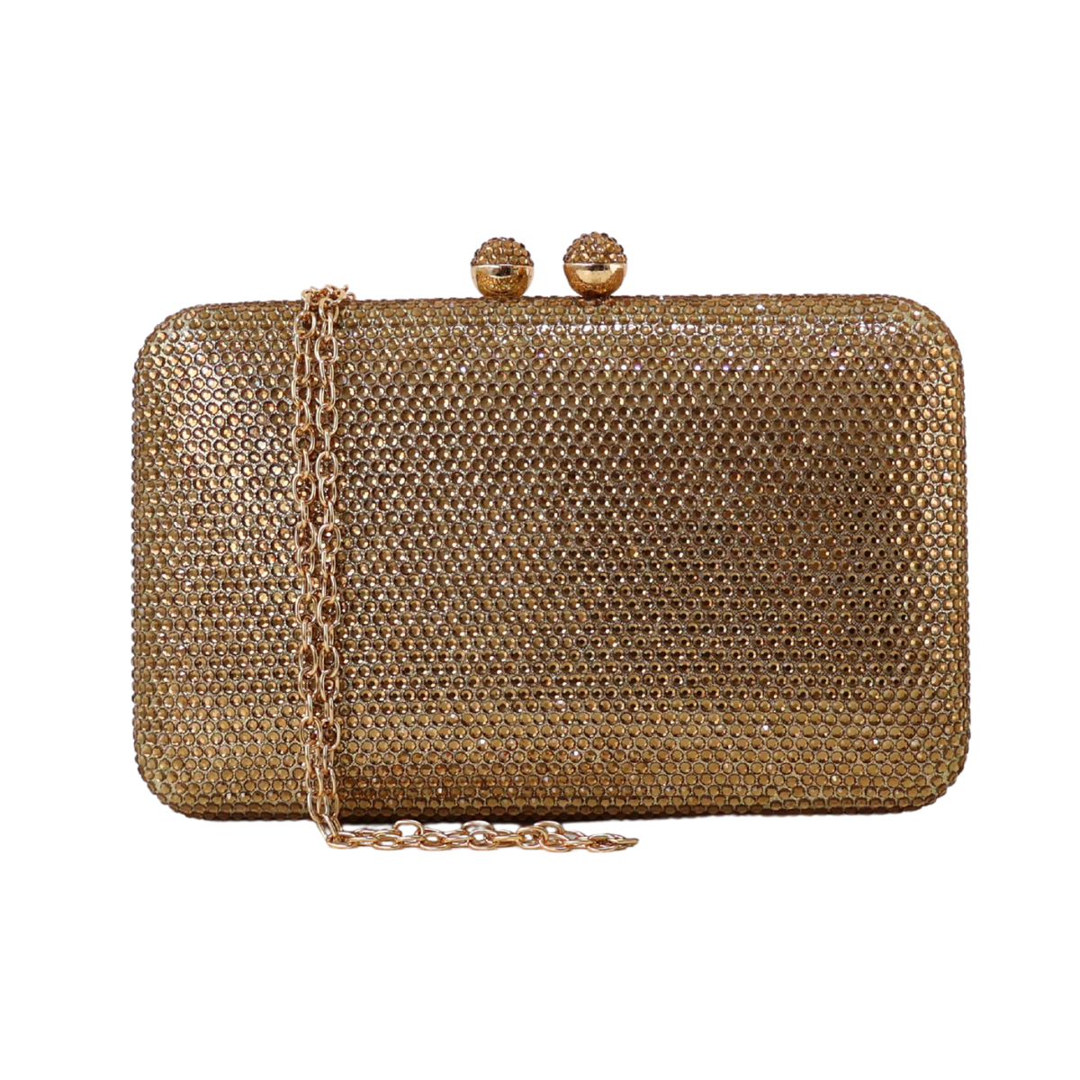 Bolsa Festa Clutch Pedraria Strass Dourada