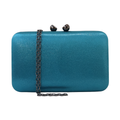 Bolsa Clutch Festa Cetim Azul Turquesa
