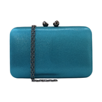 Bolsa Clutch Festa Cetim Azul Turquesa