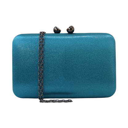 Bolsa Clutch Festa Cetim Azul Turquesa