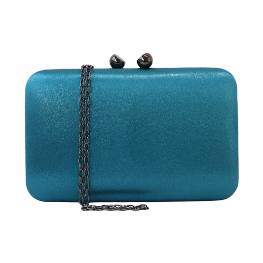 Bolsa Clutch Festa Cetim Azul Turquesa