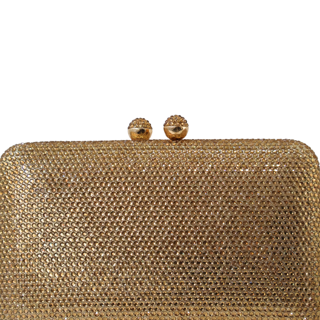 Bolsa Festa Clutch Pedraria Strass Dourada