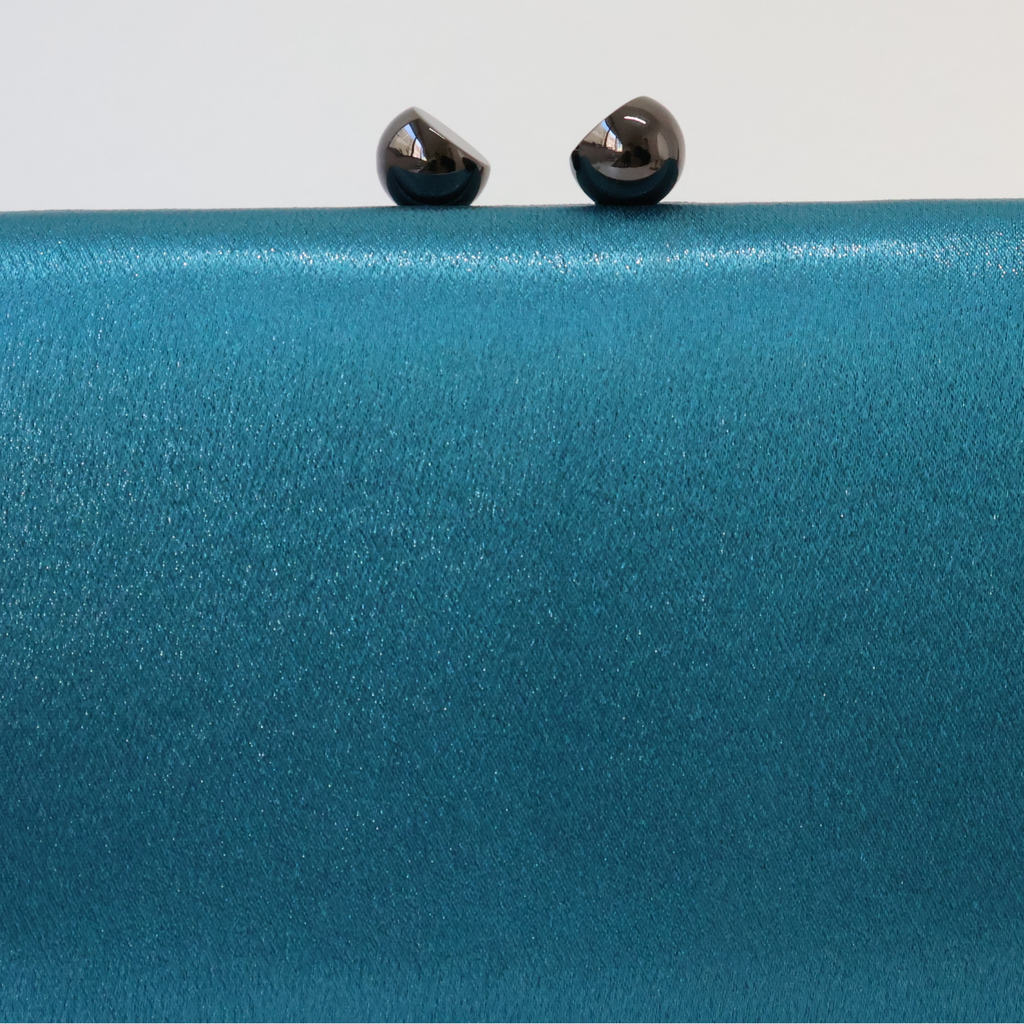 Bolsa Clutch Festa Cetim Azul Turquesa