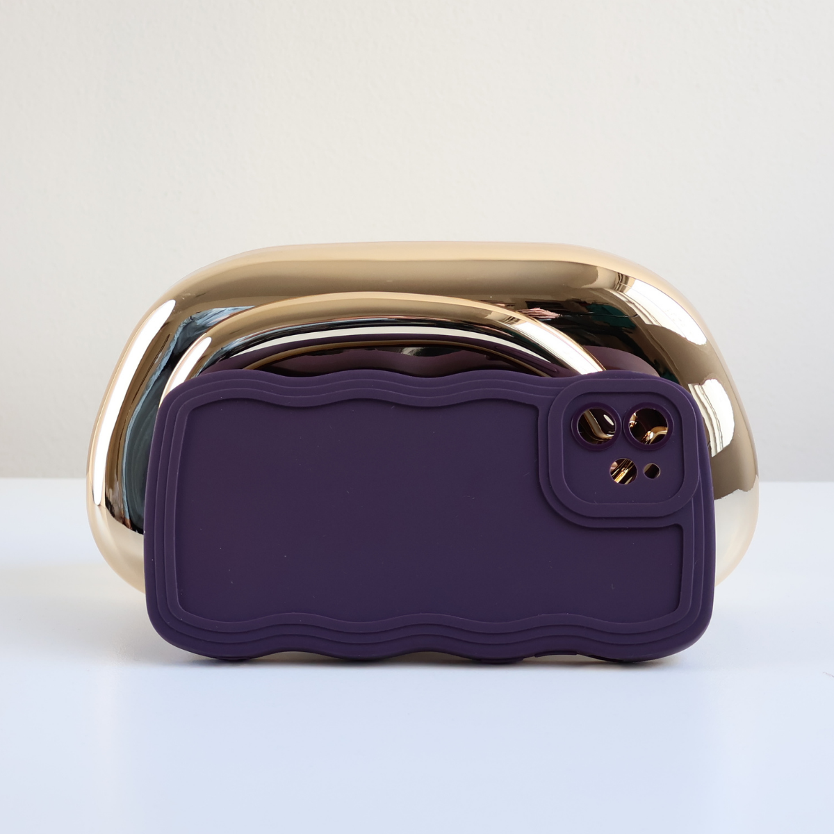 Bolsa de Festa Clutch Metalizada Dourada