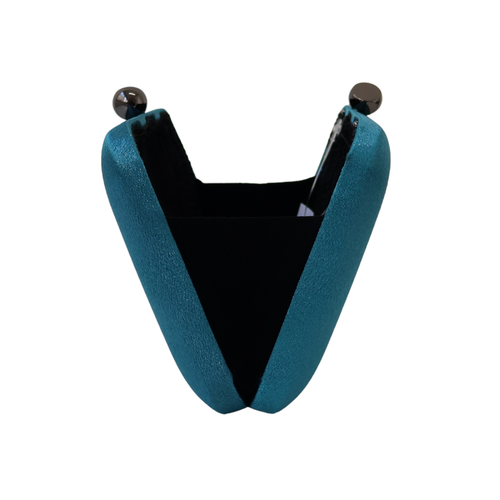 Bolsa Clutch Festa Cetim Azul Turquesa