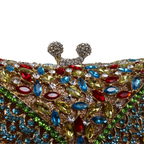 Bolsa Festa Clutch Pedraria Strass Colorida