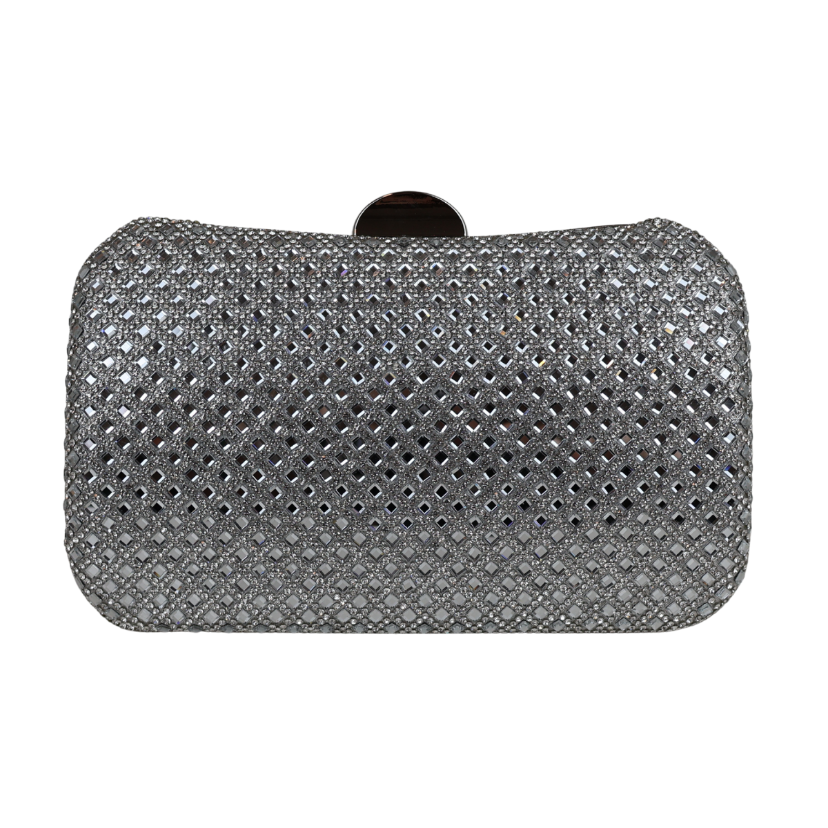 Bolsa Festa Clutch Strass Prata