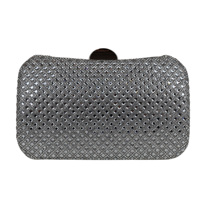Bolsa Festa Clutch Strass Prata