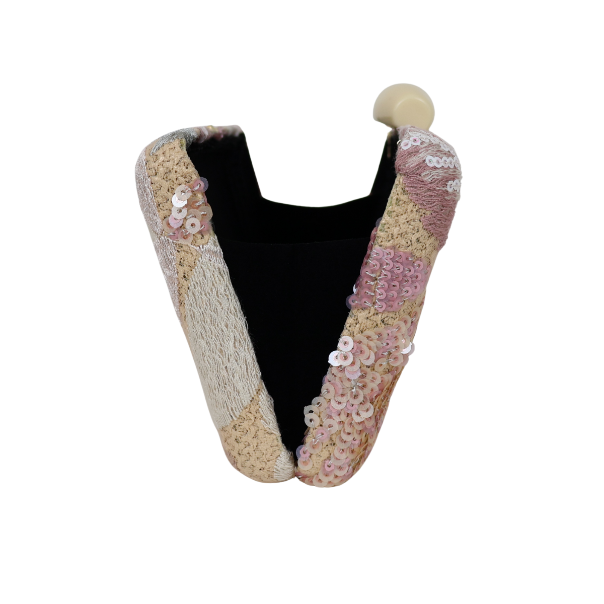 Bolsa Clutch Festa Bordada Flores Rosa