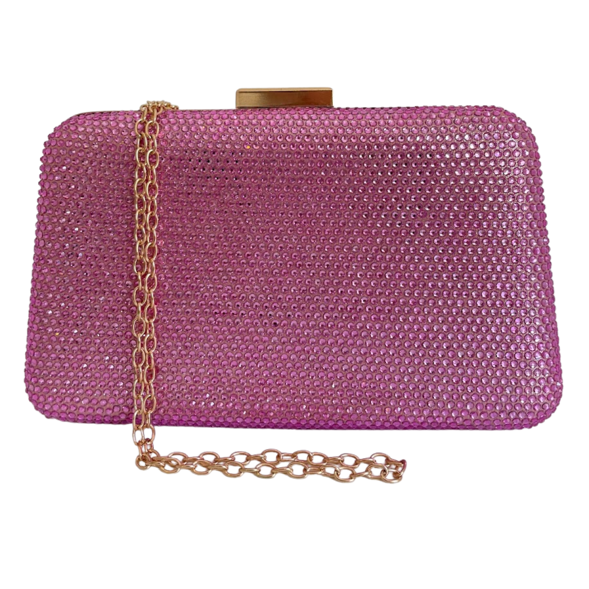 Bolsa de Festa Clutch Pedraria Strass Rosa