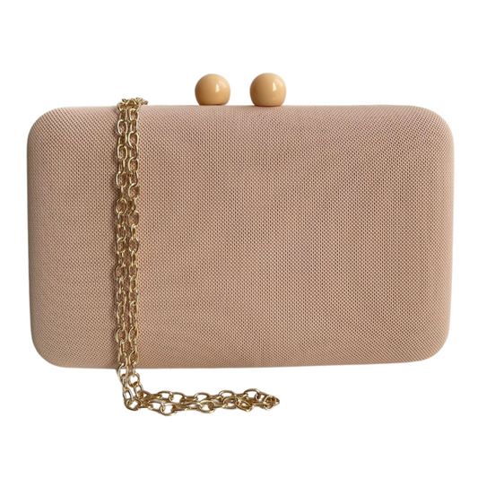 Bolsa Festa Clutch Nude Bege