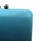 Bolsa Clutch Festa Cetim Azul Turquesa