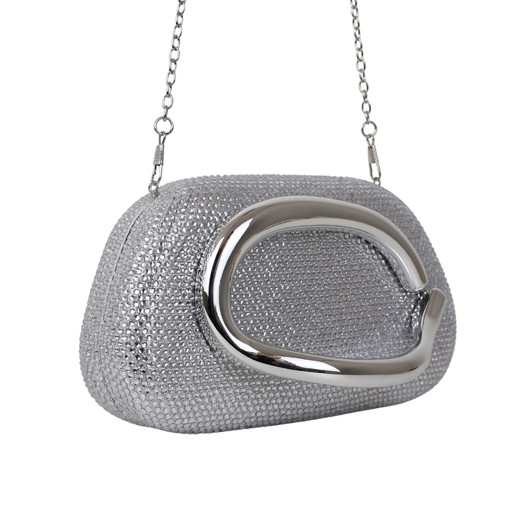Bolsa Festa Clutch Strass Prata - ReUse