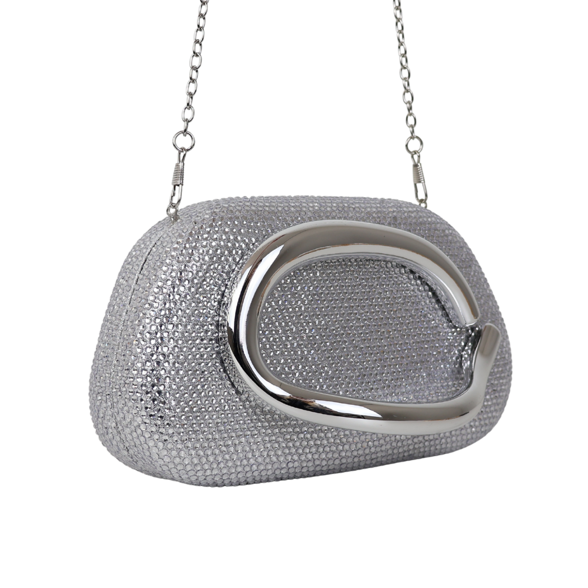 Bolsa Festa Clutch Strass Prata - ReUse