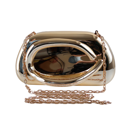 Bolsa de Festa Clutch Metalizada Dourada