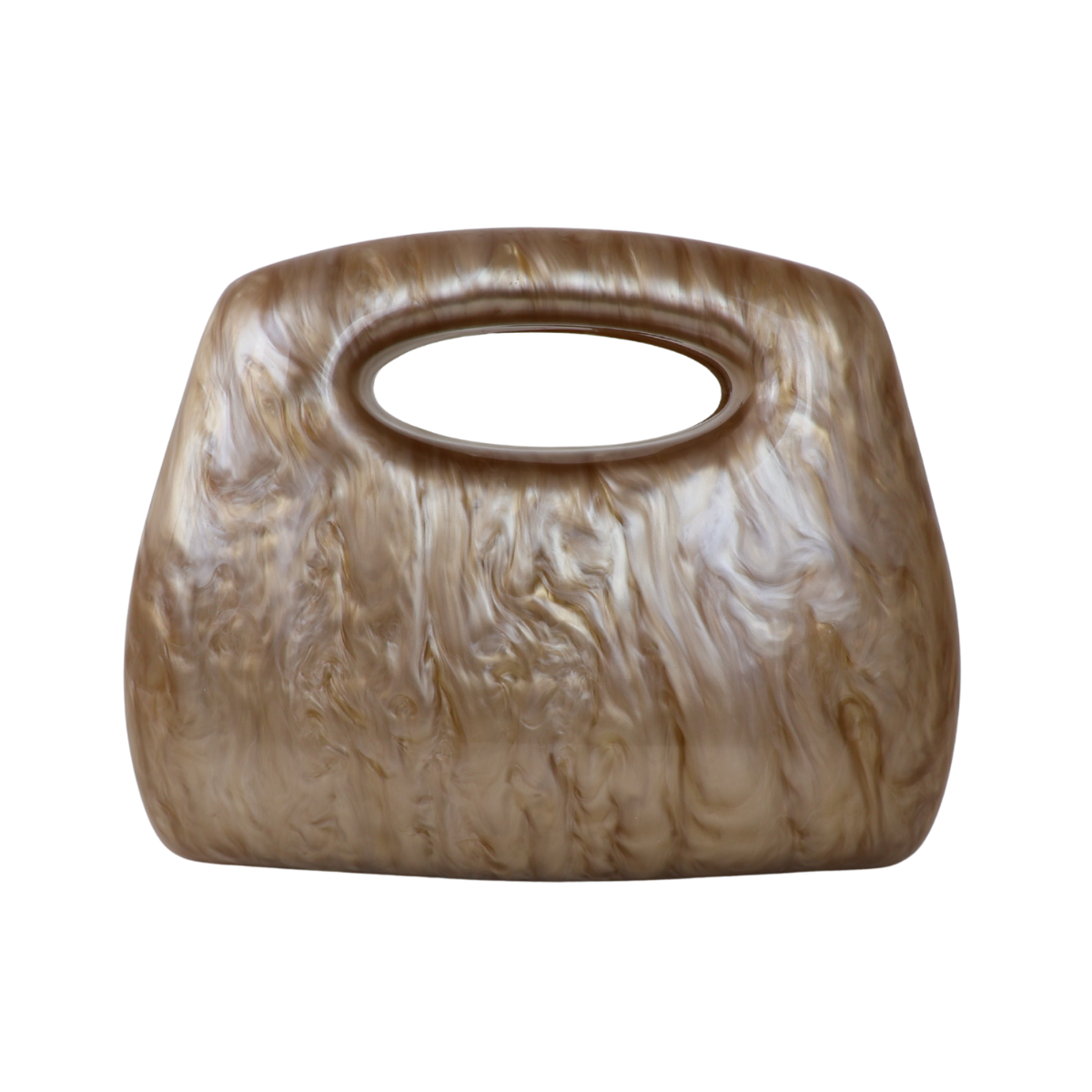 Bolsa de Mão Clutch Festa Acrílico Marrom