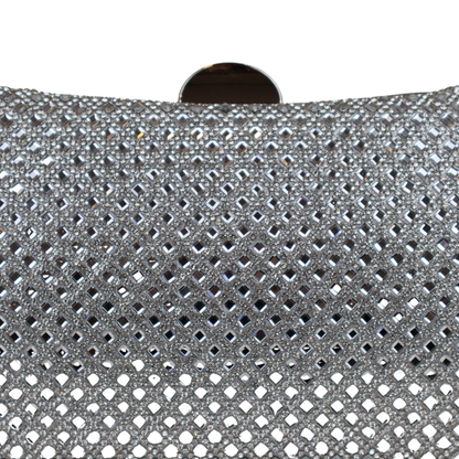 Bolsa Festa Clutch Strass Prata