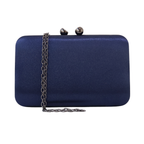 Bolsa Clutch Festa Cetim Azul Marinho