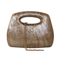 Bolsa de Mão Clutch Festa Acrílico Marrom