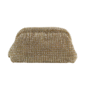 Bolsa Festa Clutch Strass Dourado Claro