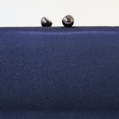 Bolsa Clutch Festa Cetim Azul Marinho