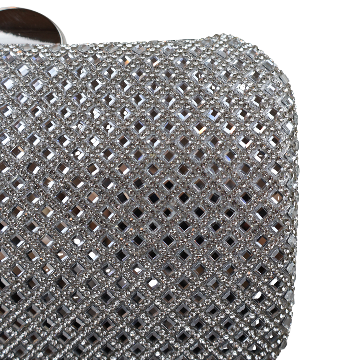 Bolsa Festa Clutch Strass Prata