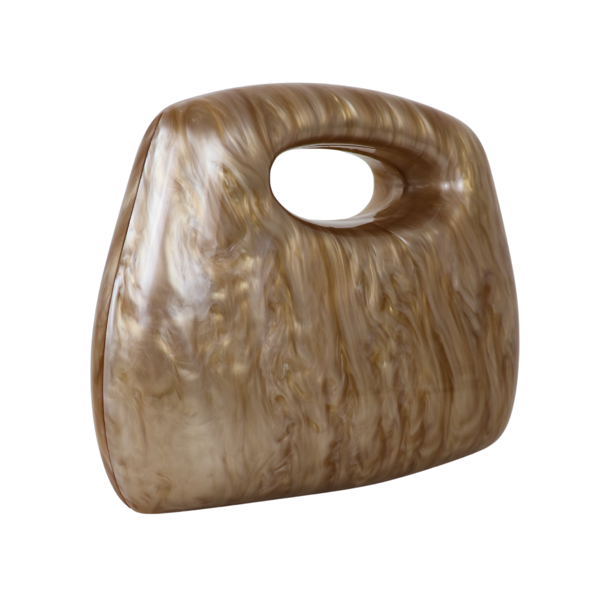 Bolsa de Mão Clutch Festa Acrílico Marrom