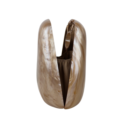 Bolsa de Mão Clutch Festa Acrílico Marrom