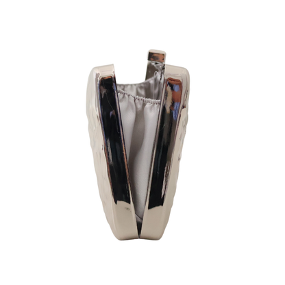 Bolsa de Festa Clutch Metalizada Prateada