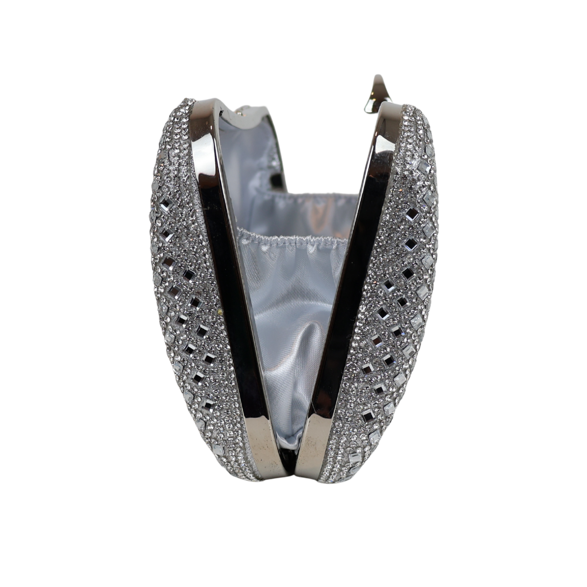 Bolsa Festa Clutch Strass Prata