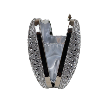 Bolsa Festa Clutch Strass Prata
