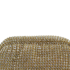 Bolsa Festa Clutch Strass Dourado Claro
