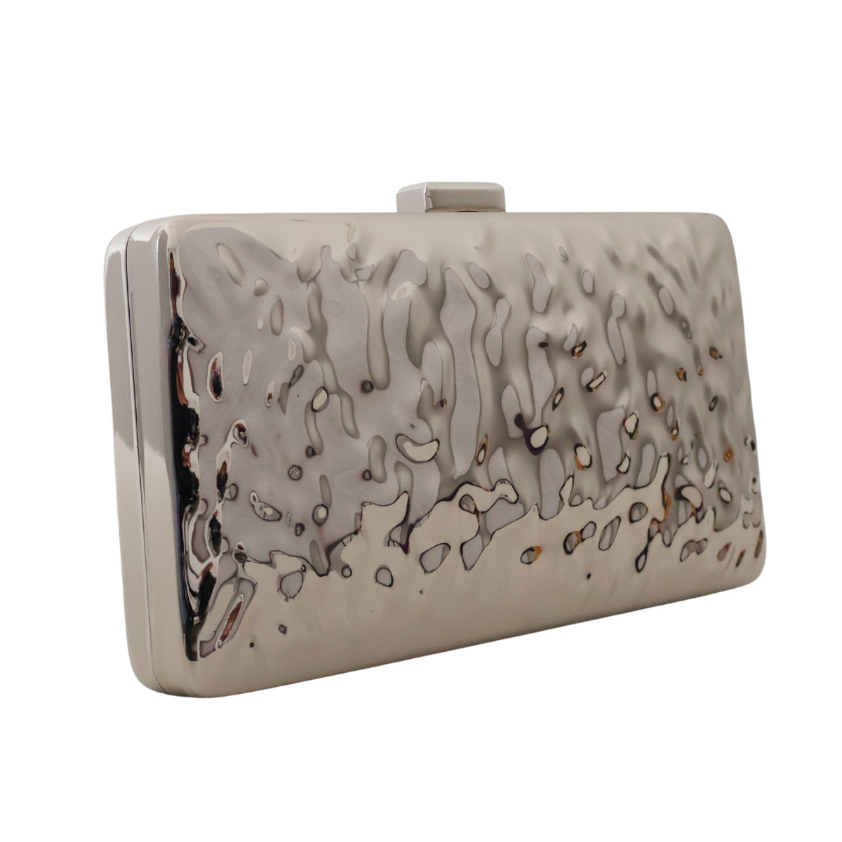 Bolsa de Festa Clutch Metalizada Prateada