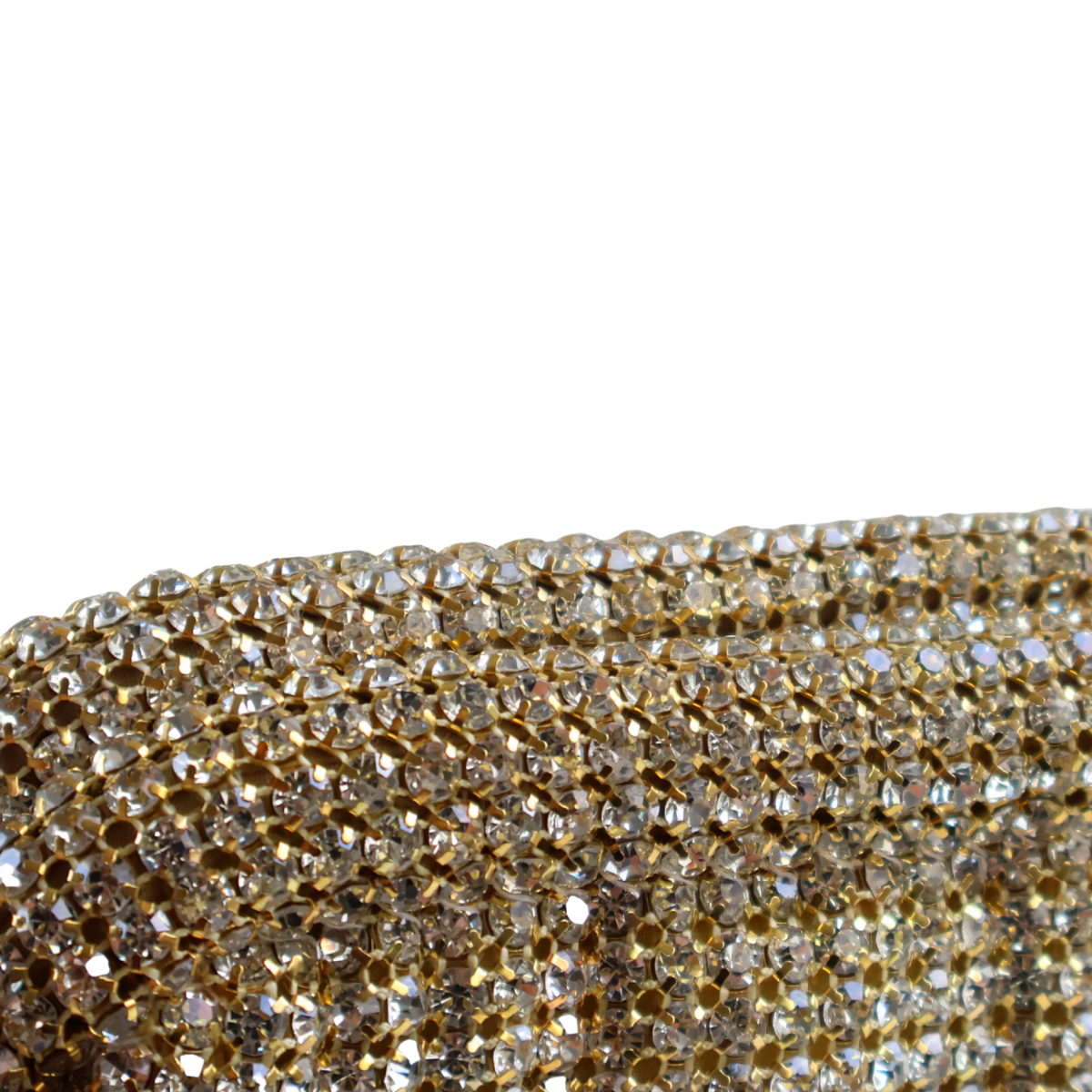 Bolsa Festa Clutch Strass Dourado Claro