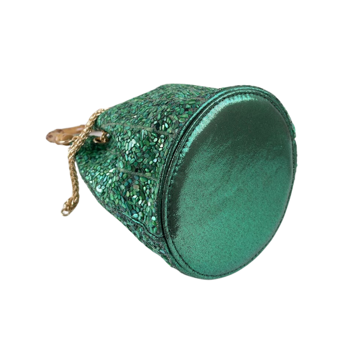 Bolsa Festa Clutch Pouch Pedraria Verde