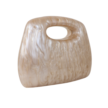 Bolsa de Mão Clutch Festa Acrílico Bege