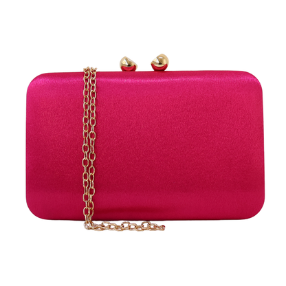 Bolsa Clutch Festa Cetim Rosa