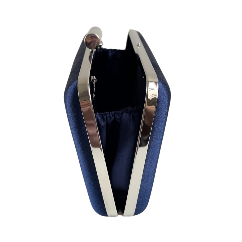 Bolsa Festa Clutch Tecido Acetinado Azul - ReUse