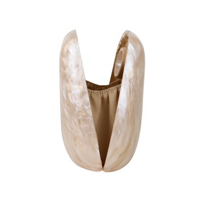 Bolsa de Mão Clutch Festa Acrílico Bege