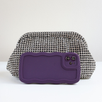 Bolsa Festa Clutch Preto com Strass Translúcido