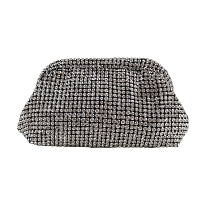 Bolsa Festa Clutch Preto com Strass Translúcido
